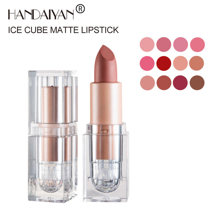 Wholesale small ice matte 12 color lipstick is not easy to decolorize JDC-MK-HDY003