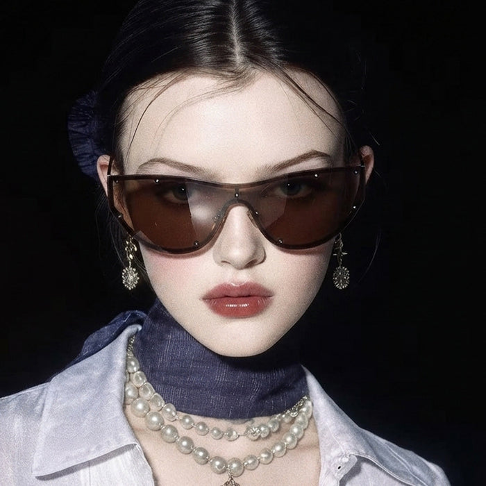 Wholesale Punk Mirror Large Frame Sunglasses Trendy Fashion Accessory Gift