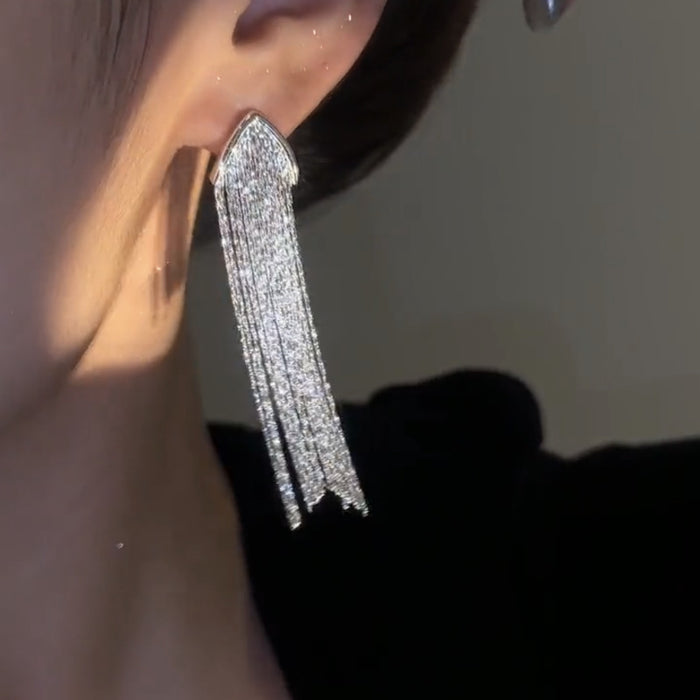 Wholesale Tassel earrings, atmospheric chain earrings, light luxury and high-end earrings