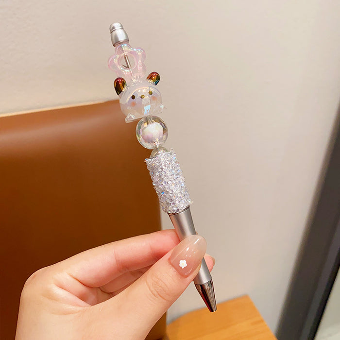 Wholesale Rhinestone Black Neutral Pen Cartoon Ballpoint Pen