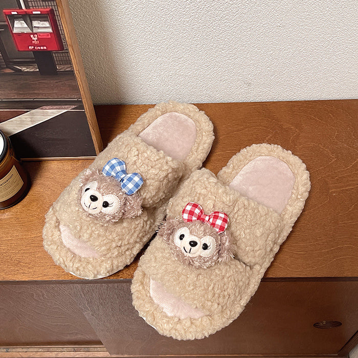 Wholesale Cute Cartoon Plush Warm Home Indoor Cotton Slippers JDC-SP-Lians009