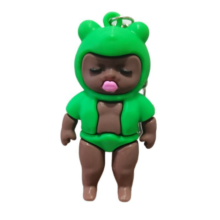 Wholesale 3pcs Black Doll Keychain Plush Doll Toy