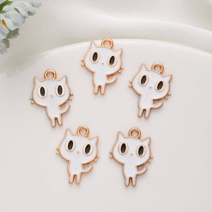 Wholesale 100 PCS DIY Alloy Accessories Cat Bracelet Charm