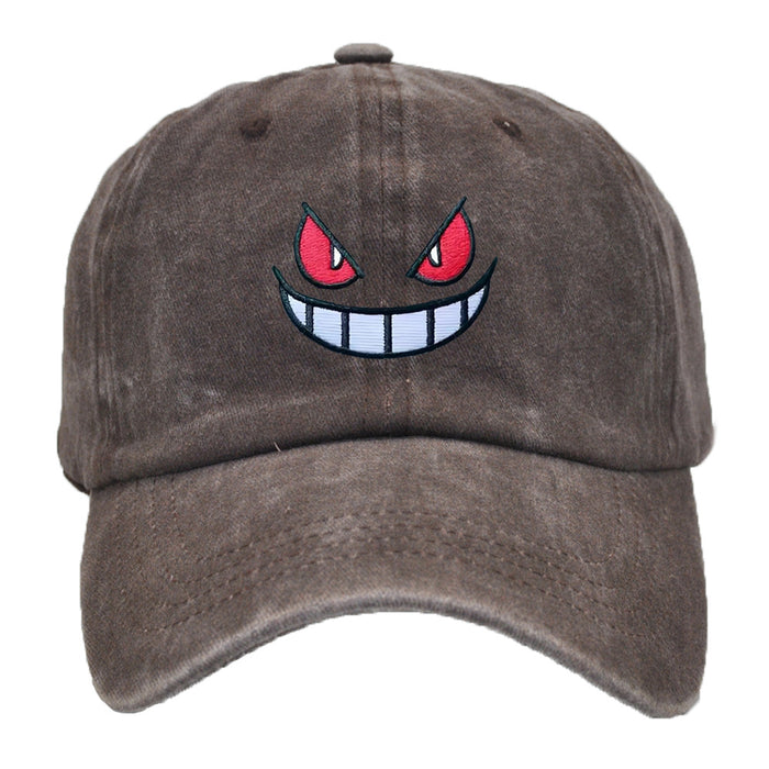 Wholesale Cartoon Big Mouth Red Eyes Embroidered Cotton Baseball Cap JDC-FH-PeiN011