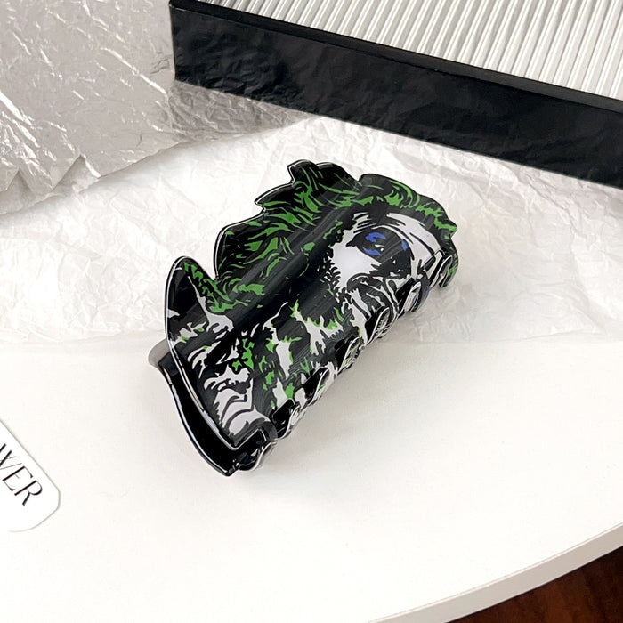 Wholesale New Cross-Border Hot-Selling  Hairpin Funny Ghost Face Hair Claw Ghost Face Horror Niche Design Holiday Dress Hair