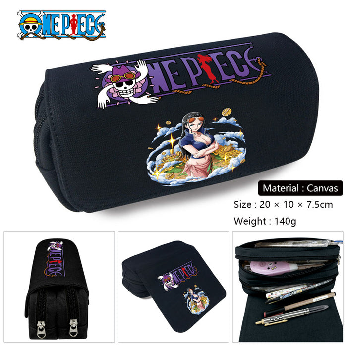 Wholesale Anime Canvas Pencil Case Multifunctional School Stationery Pouch For Students