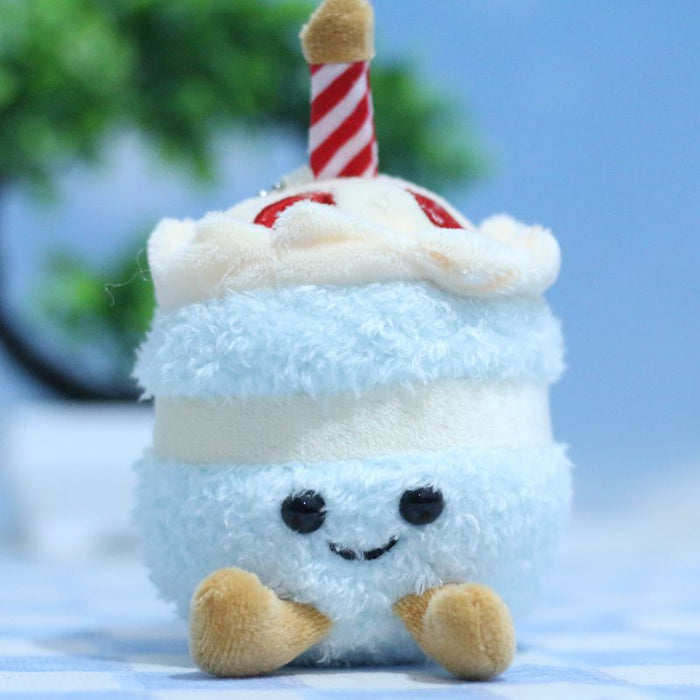 Wholesale Cake Milk Tea Cup Pendant Cartoon Plush Bag Pendant Doll Keychain