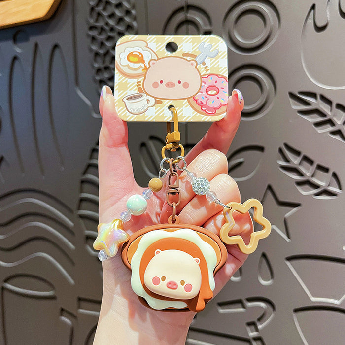 Wholesale Genuine keychain cute cartoon food bead string student bag pendant gift
