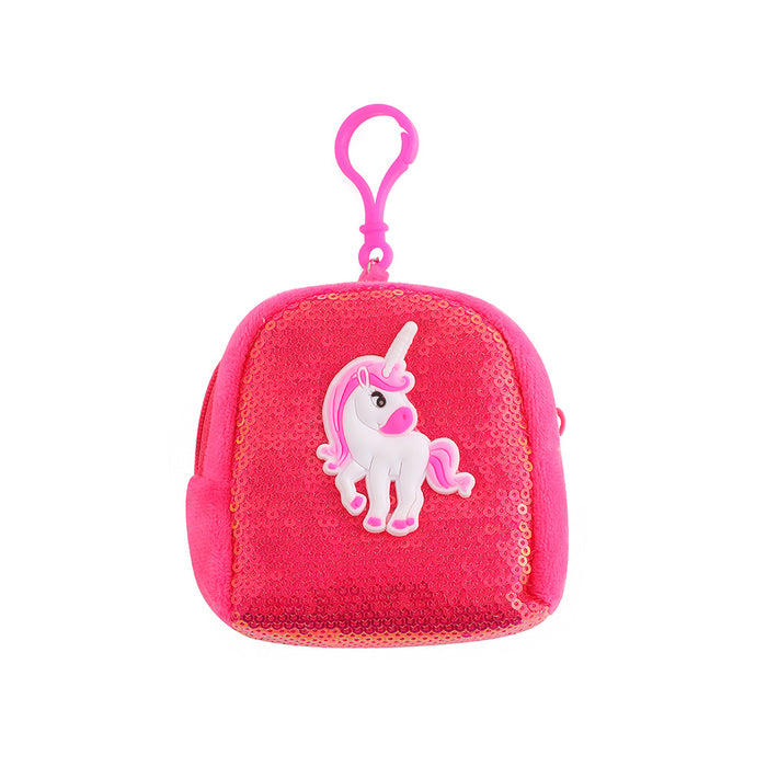 Wholesale Sequin Unicorn Coin Purse Children' s Cartoon Portable Coin Headset Storage Bag Cute Mini Bag