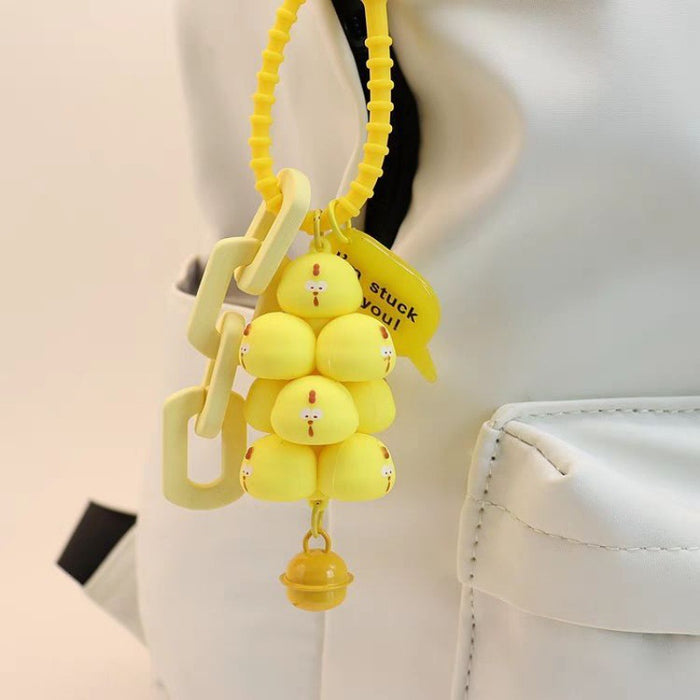 Wholesale  pendant succulent grape string panda anti-lost keychain bag ornaments cartoon animal keychain