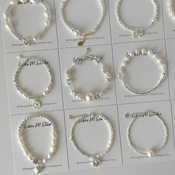 Wholesale Pure silver bracelet, bead, niche temperament, versatile accessory