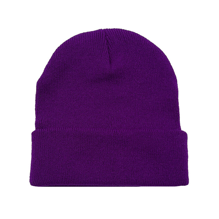 Wholesale Autumn and Winter Plain Solid Color Knitted Pullover Hat JDC-FH-AXing027