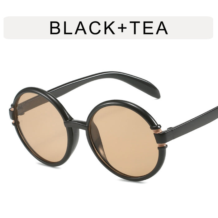 Wholesale Round frame retro sunglasses, new sunglasses, beach sunscreen sunglasses