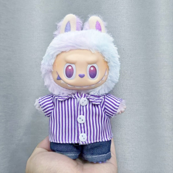 Wholesale Sitting Party Doll Clothes Cola  Vinyl Clothes Fisherman Hat Overalls Set