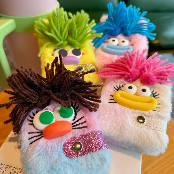 Wholesale Hand Account Book Cute Journal Book High Color Value Girl' s Heart Plush Hand Account Book Notebook