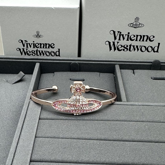 Wholesale Saturn Full Diamond Classic Planet Bracelet Opening Adjustable Punk Style Bracelet