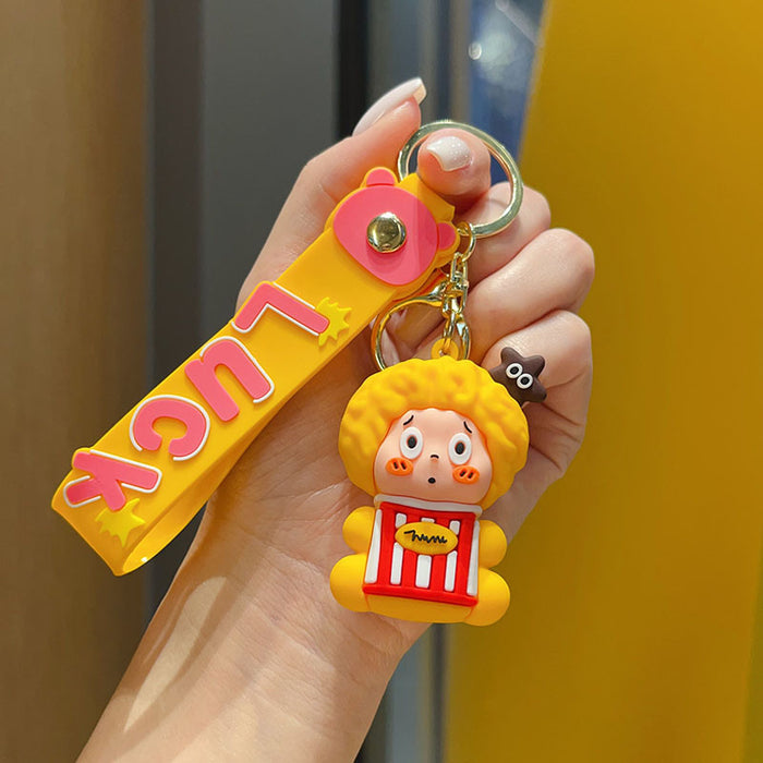 Wholesale Cartoon Star Character 3D PVC Keychain Bag Charm Stylish Student Backpack Pendant Birthday Gift Boutique Resale