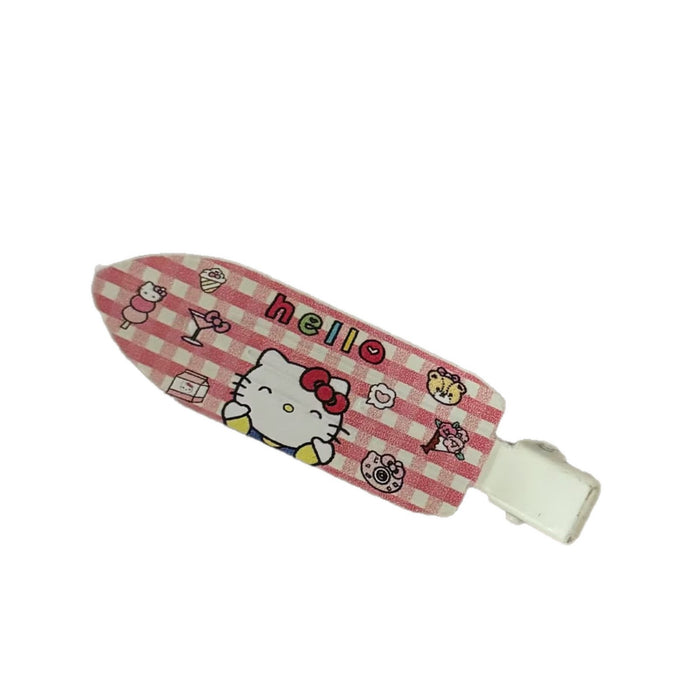 Wholesale Red plaid cat shovel hairpin sweet girl style side hairpin hair accessories