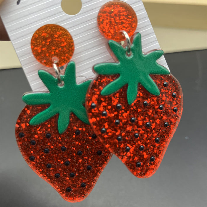 Wholesale Fruit Acrylic Earrings Fashion Accessory Gift Boutique