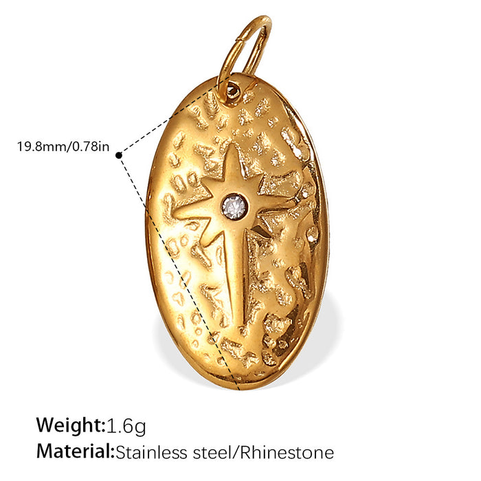 Wholesale Sun and Moon Element Stainless Steel Gold-Plated Pendant