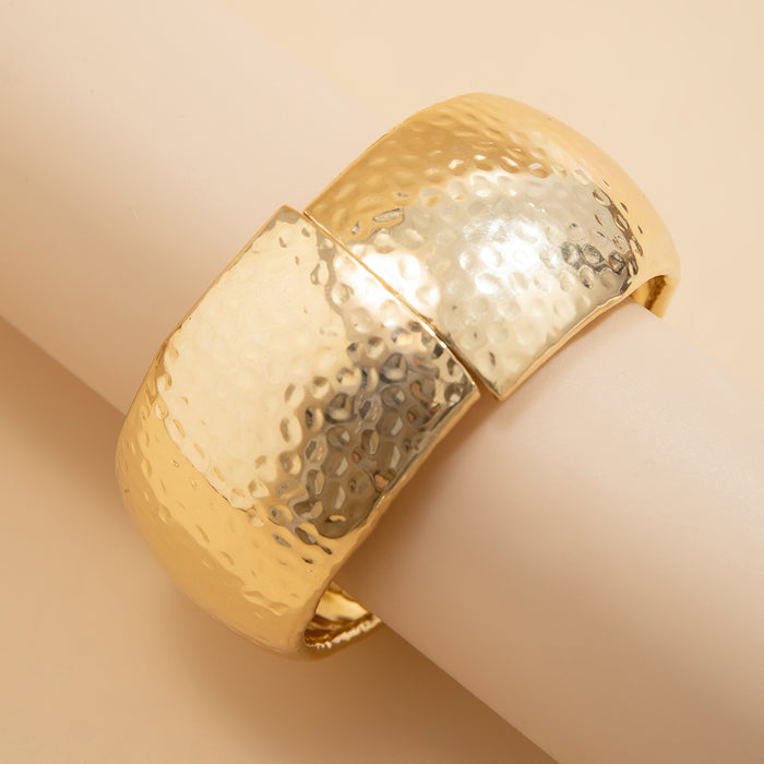 Wholesale  jewelry exaggerated style geometric bracelet personality simple concave-convex ring