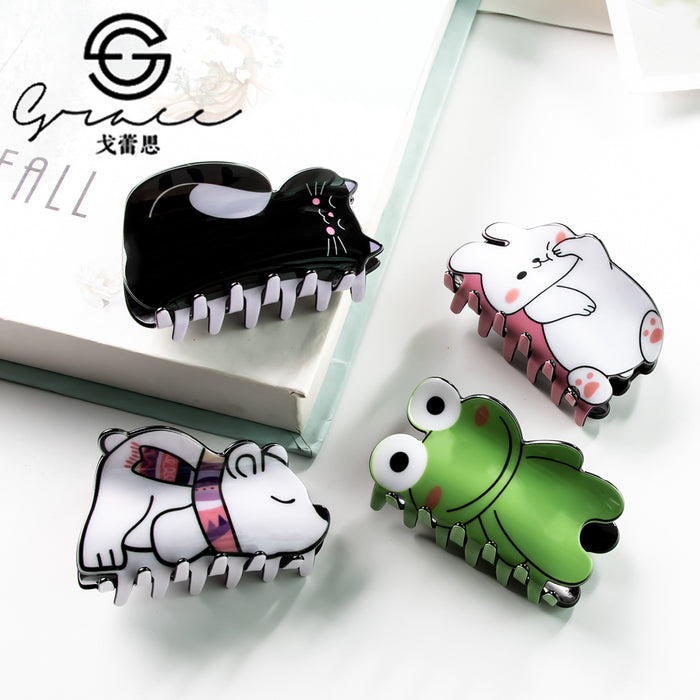 Wholesale Frog hairpin rabbit jewelry bear cartoon cute grip clip