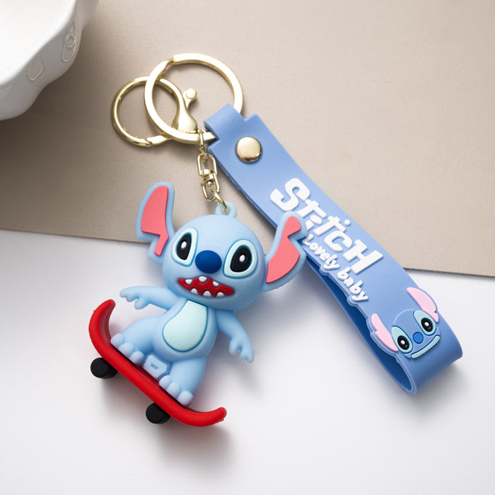 Wholesale Cute PVC cartoon keychains for men and women.