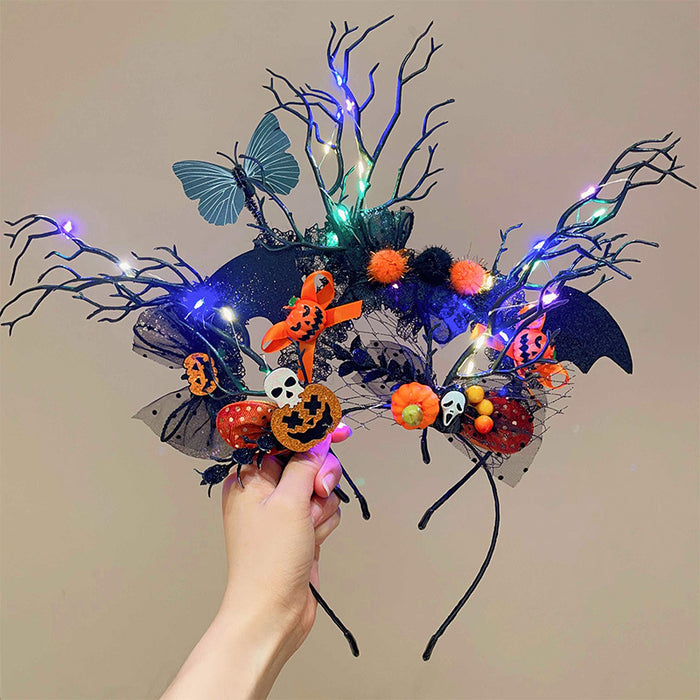 Wholesale Christmas Glow Headwear Fun Dress-up Headband Antler Hair Accessories