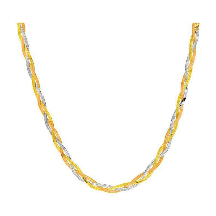 Wholesale Personality Trendy Cold Wind Wide Flat Thin Stacked Collarbone Necklace Titanium Steel
