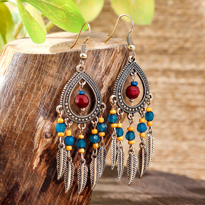 Wholesale Bohemian Tassel Earrings Vintage Style Fashion Accessory Gift MOQ≥2