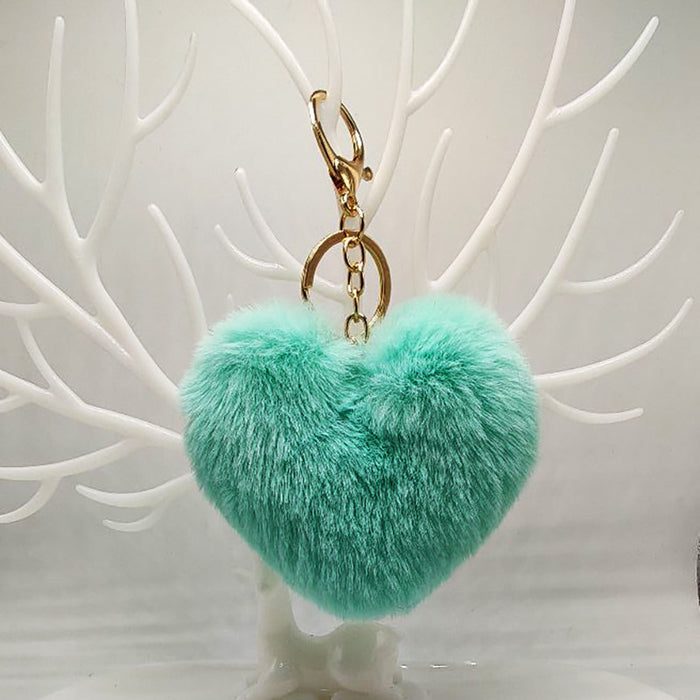 Wholesale Love Heart Plush Peach Heart Keychain Car Keychain Plush Pendant