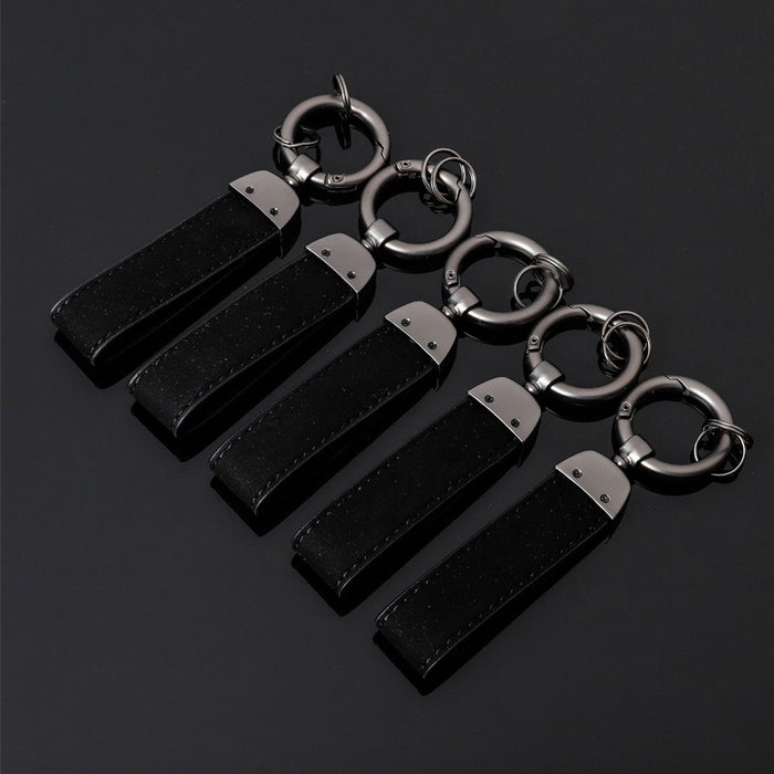 Wholesale Suede car logo keychain, steel stamp, Audi Volkswagen keychain, hanging accessory