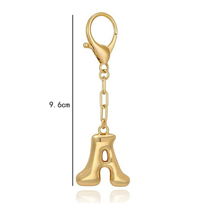 Wholesale 26 Bubble Letter Metal English Letter Keychain