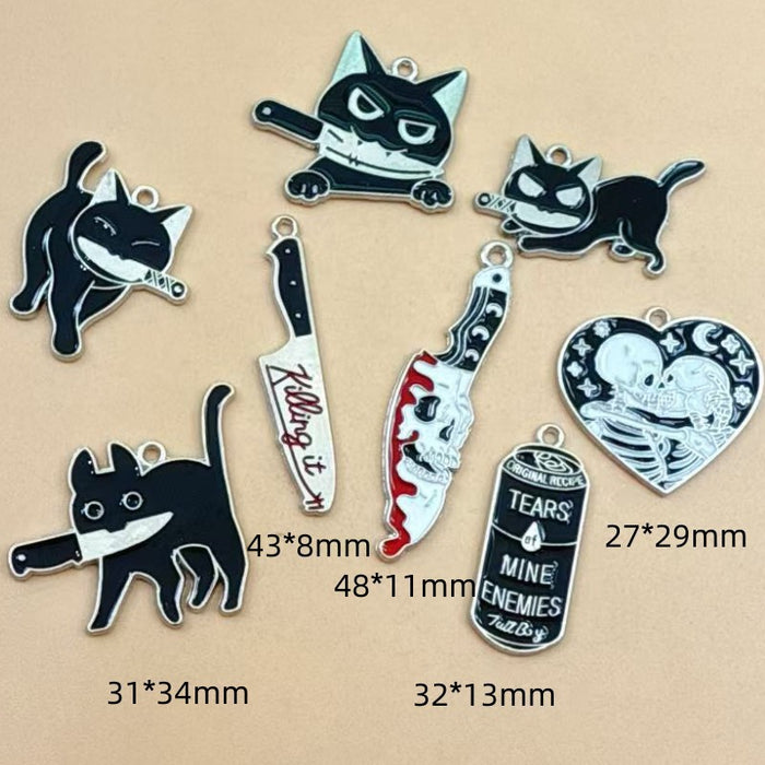Wholesale 10pcs Jewelry accessories,  alloy pendants,  earrings,  necklaces,  and bag decorations Pendant