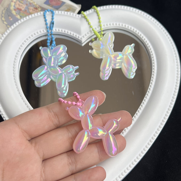 Wholesale Laser Balloon Doll Keychain Pendant Versatile Personalized Pendant Colorful Dog Creative Jewelry Gift