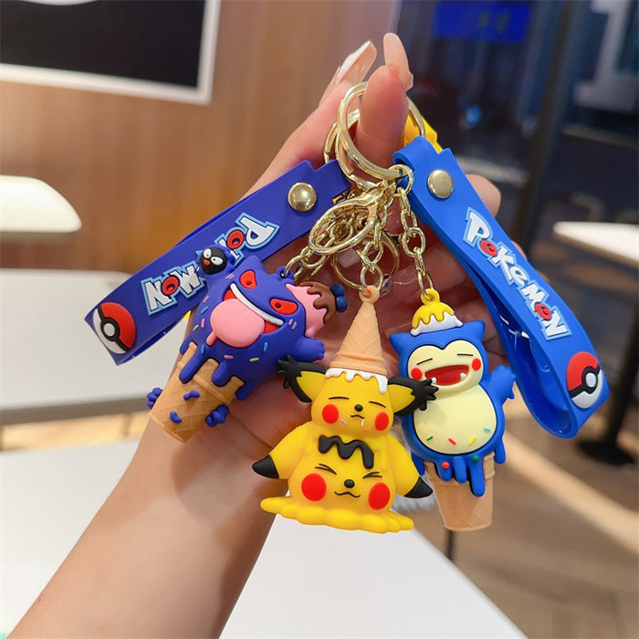 Wholesale Keychain Cartoon PVC Doll Car Parts Keychain Pendant