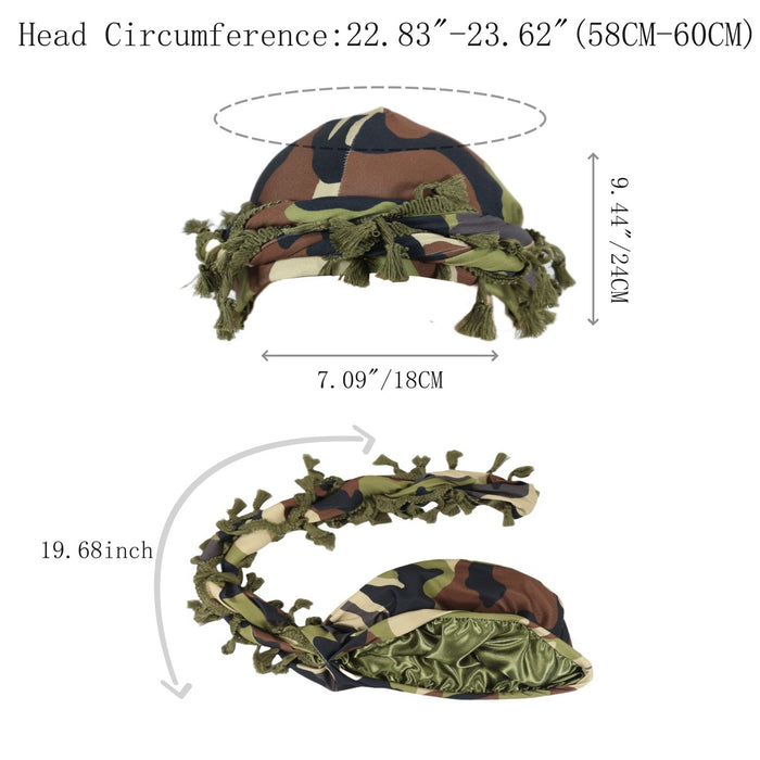 Wholesale Camouflage printed headscarf hat, men's and women's street trend pullover hat color