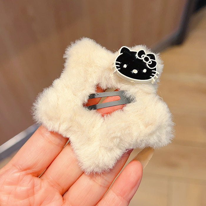 Wholesale Cute cartoon cat plush star-shaped hair clips