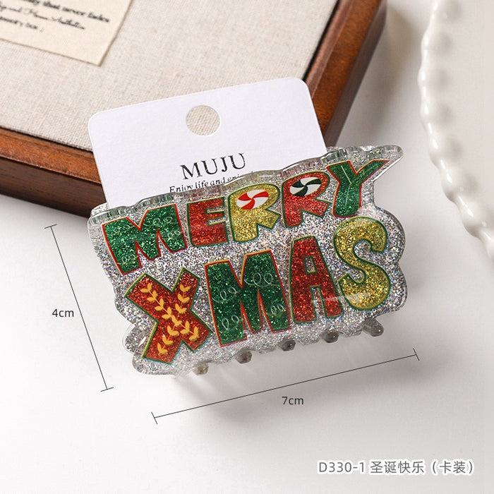 Wholesale Christmas Acrylic Grab Clip Versatile Shark Clip