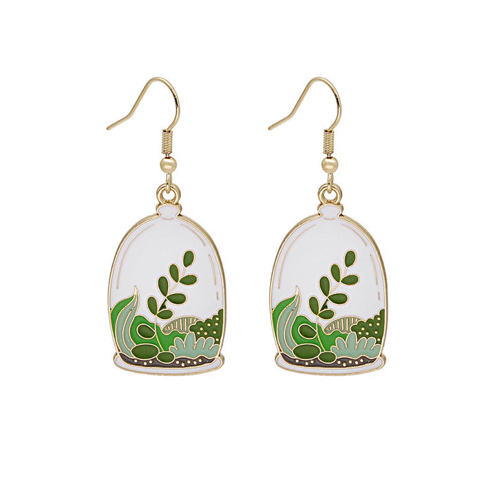 Wholesale Animal Fruit Earrings Cute Mushroom Leaf Acrylic Earrings JDC-ES-MDD100