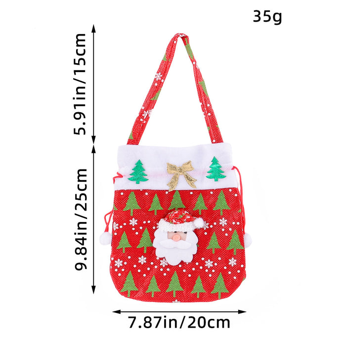 Wholesale Christmas Gift Bag Creative Wedding Decal Handbag Candy Bag Christmas Fabric Red Handbag Gift Bag