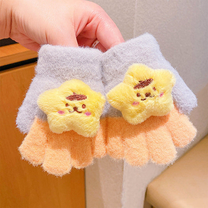 Wholesale Cartoon knitted children' s winter gloves