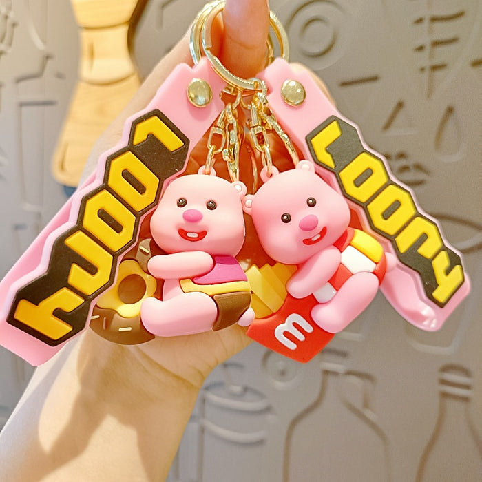 Wholesale Silicone Cartoon Doll Keychain JDC-KC-MingT207