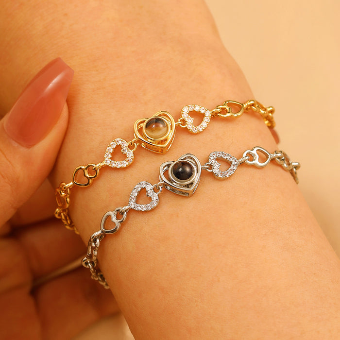 Wholesale Cross border love bracelet with fashionable and versatile design, geometric and personalized jewelry