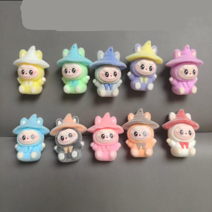 Wholesale 10pcs Flocking Magician Doll Decoration Ornaments