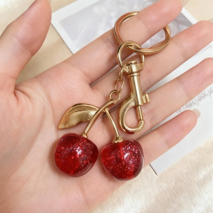 Wholesale Cherry Keychains Simulation Fruit Bag Pendant