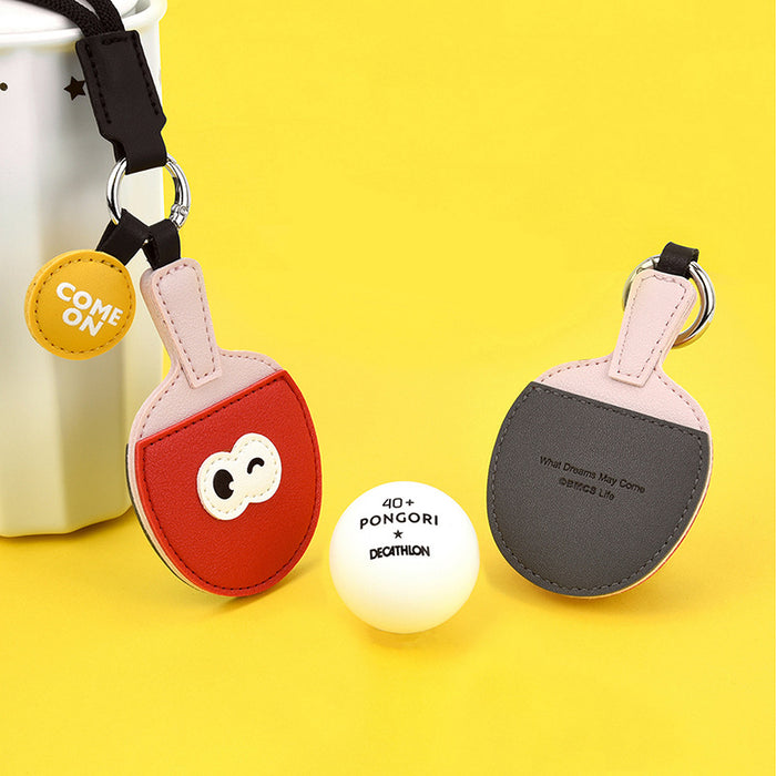 Wholesale Creative sports keychain simple cartoon table tennis badminton boxing sports event PU pendant small gift