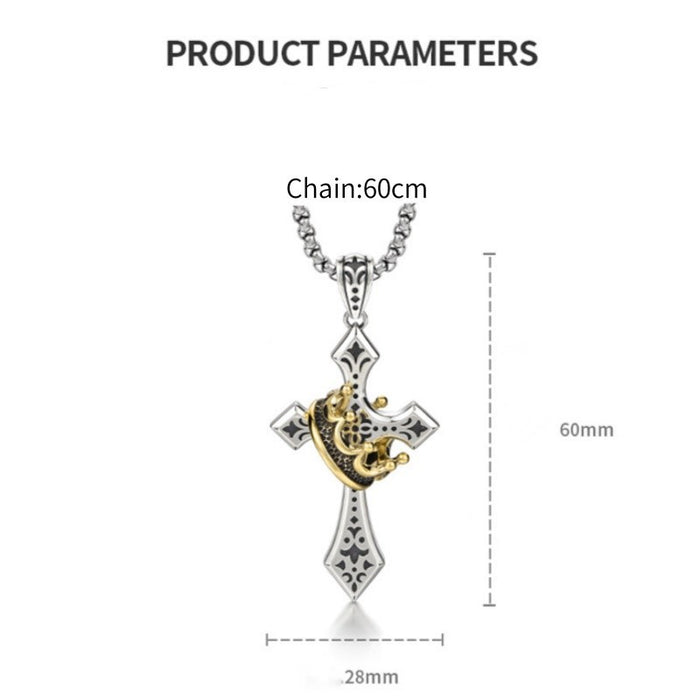 Wholesale Stainless steel Hip-Hop Men Necklaces Crowncross necklace