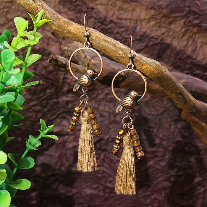 Wholesale Bohemian Wooden Earrings Hollow Flower Geometric Jewelry Accessory MOQ≥2
