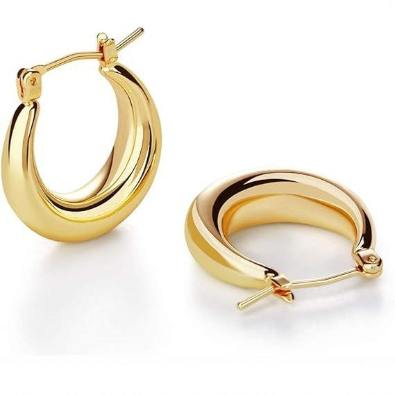 Wholesale Copper plated genuine gold earrings with fashionable and high-end photosensitive surface